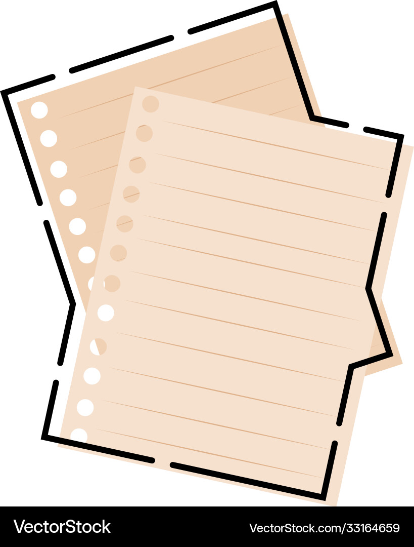 Lined sheet paper Royalty Free Vector Image - VectorStock