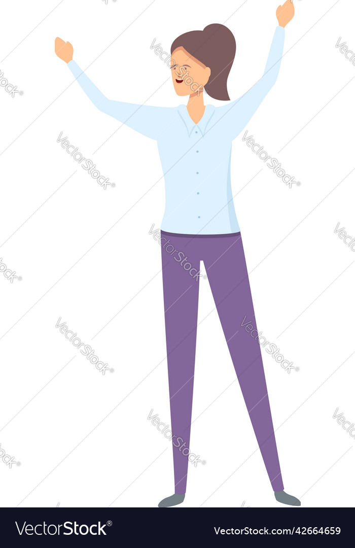 Smiling happy girl icon cartoon business Vector Image