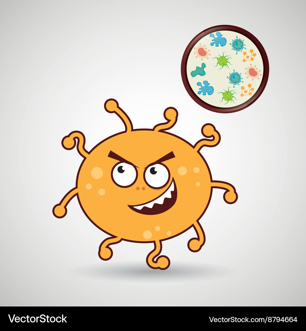 Bacteriology concept design Royalty Free Vector Image