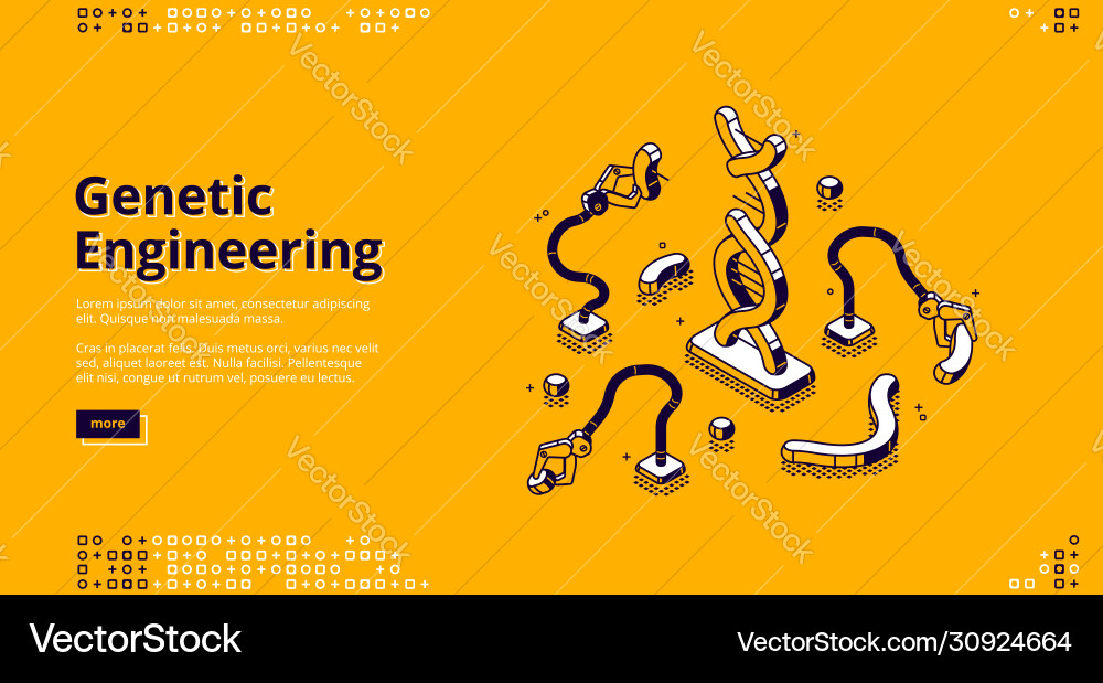 Banner genetic engineering Royalty Free Vector Image