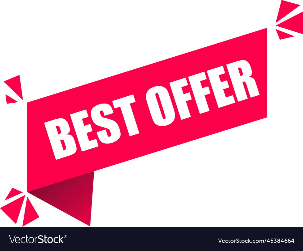 Best offer banner template design design Vector Image