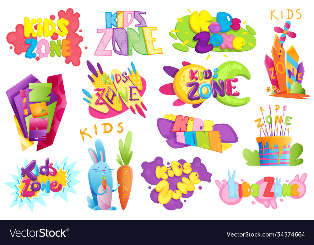 Kinderzonen Kinderspielplatz Spielzimmer vector image Kinderzonen Kinderspielplatz Spielzimmer