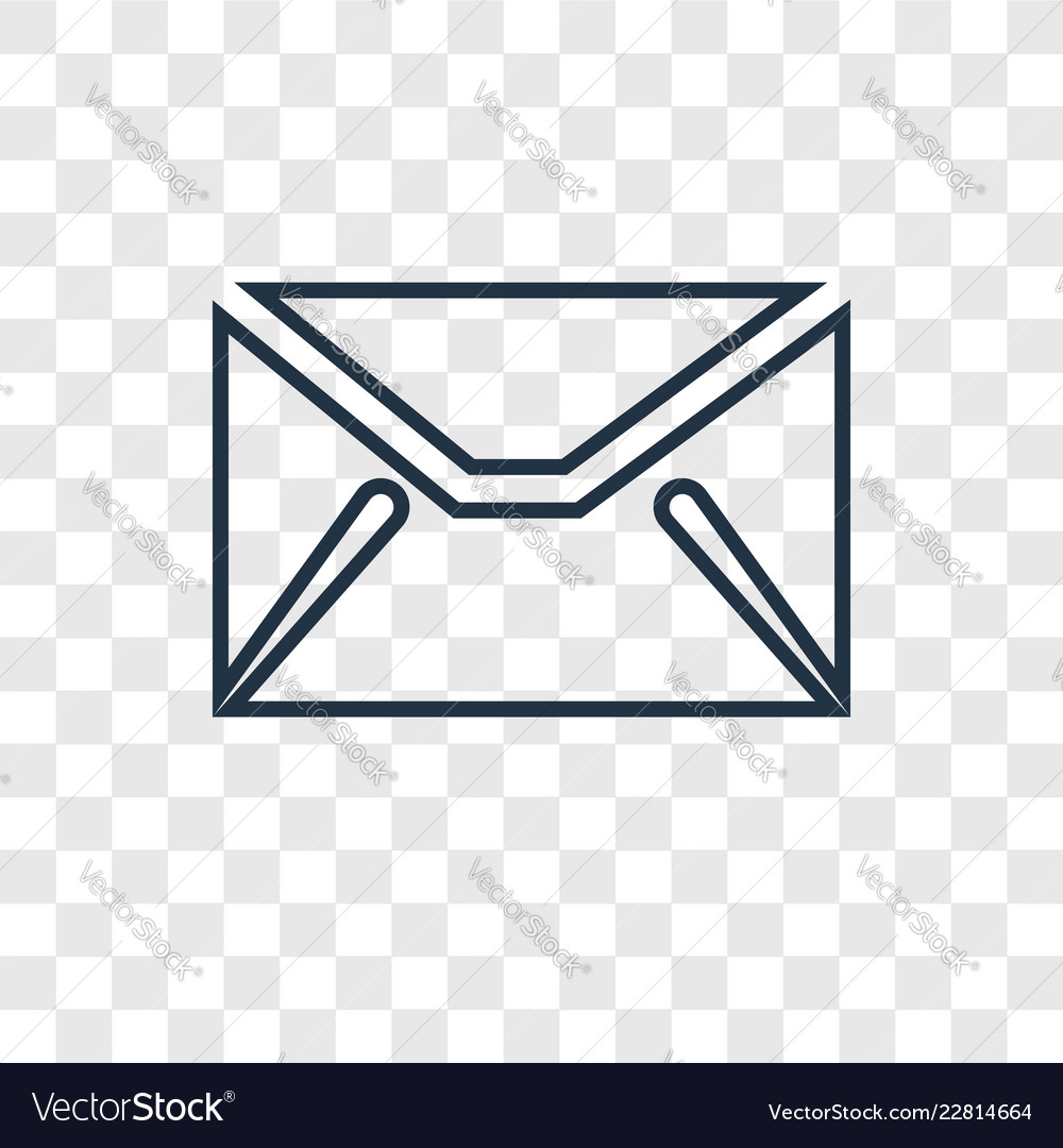 Message concept linear icon isolated vector image Message concept linear icon isolated