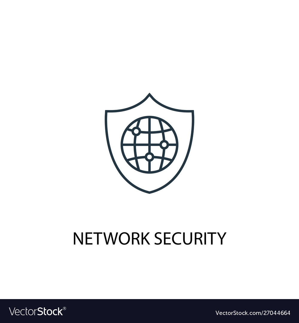 Network security concept line icon simple element