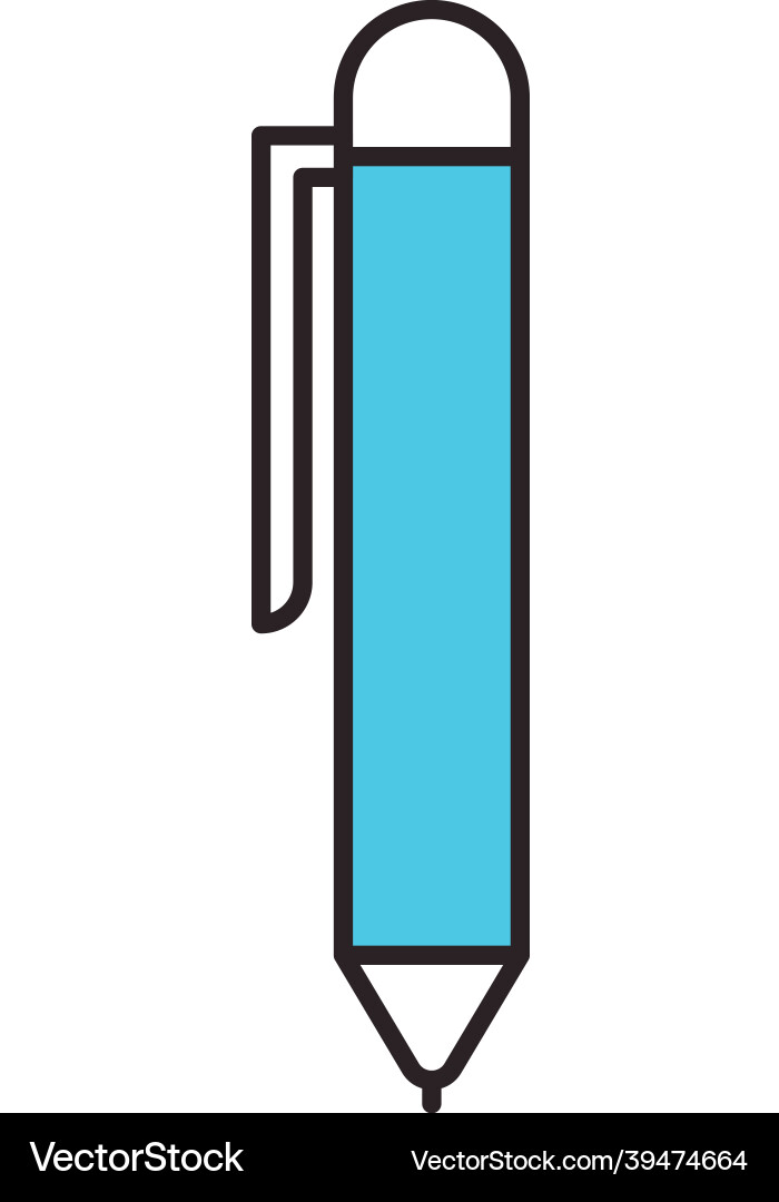 Pen write supply Royalty Free Vector Image - VectorStock