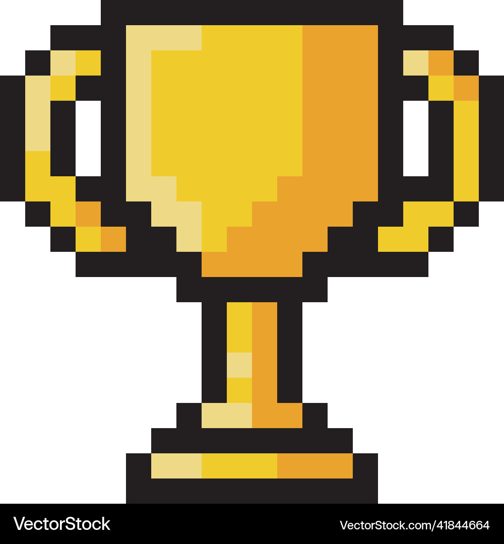 Pixelated trophy design Royalty Free Vector Image