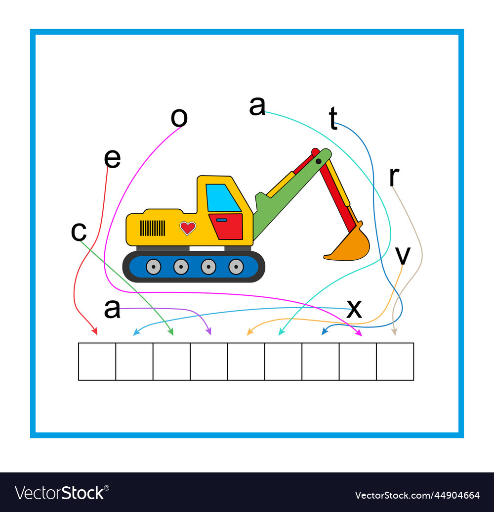 Puzzle game for children read the word Royalty Free Vector