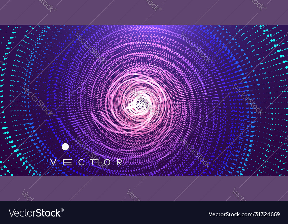 Array with dynamic particles swirl connected