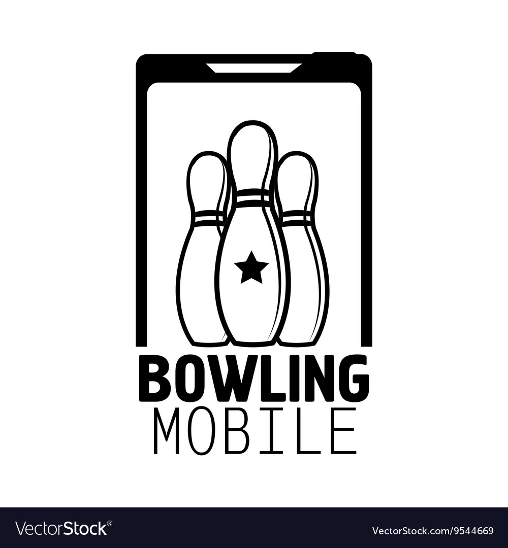 Bowling Emblems Labels Badges And Designed Vector Image