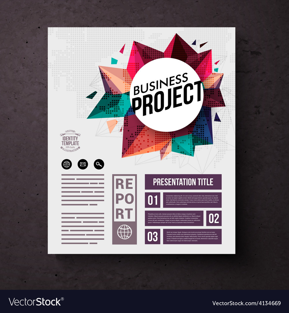 Business identity web template on brown background