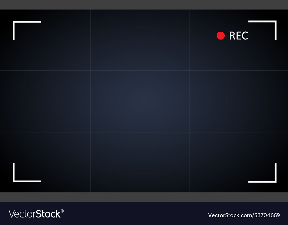 Camera recording screen background vector image Camera recording screen background