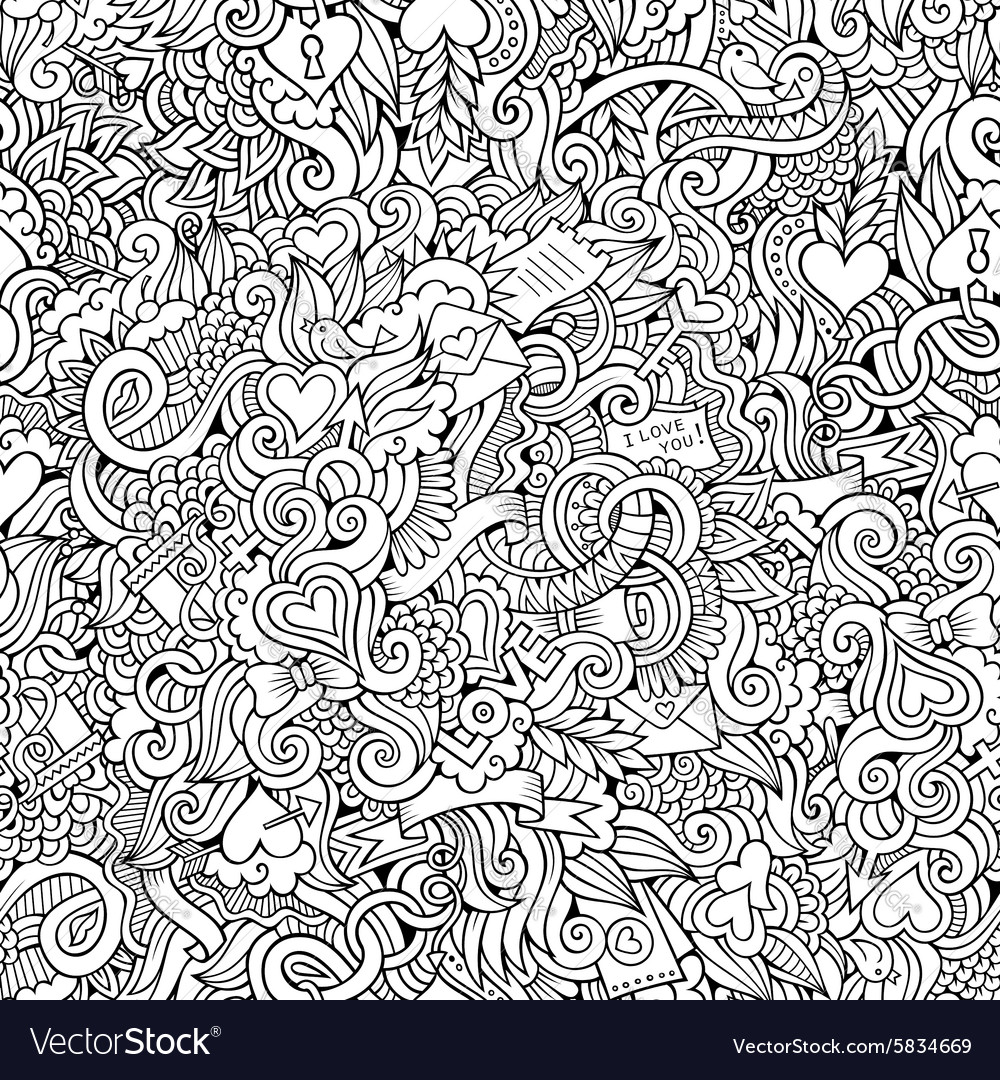 Cartoon hand-drawn doodles on subject Royalty Free Vector