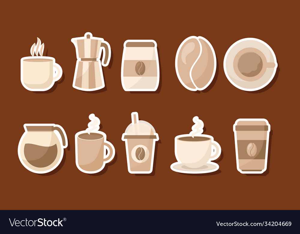 Coffee icon set design Royalty Free Vector Image