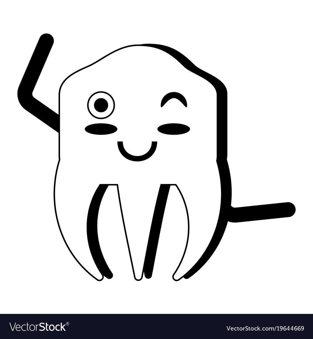 Kawaii tooth icon image