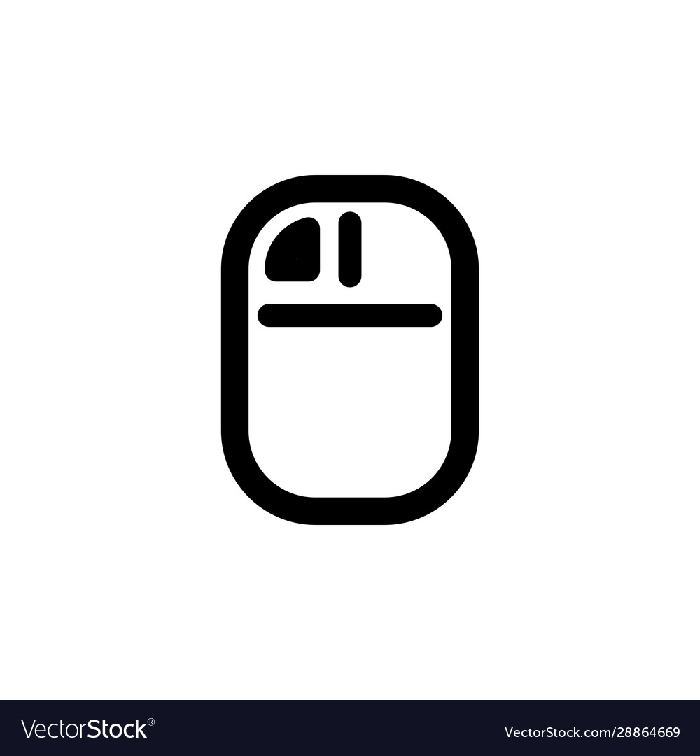 Maus Icon Design Linie Stil Teil 2 links klicken vector image Maus Icon Design Linie Stil Teil 2 links klicken