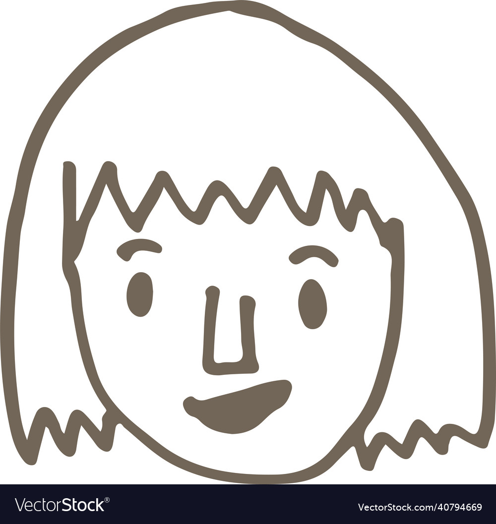 People face icon avatar hand draw sign design vector image People face icon avatar hand draw sign design