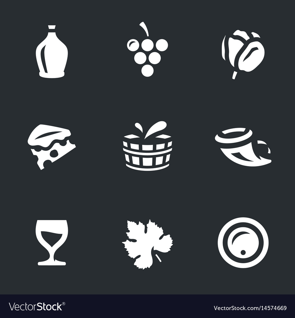 Set of wine icons