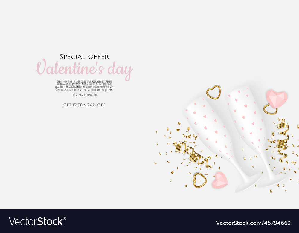 Valentines day postcard february 14 holiday