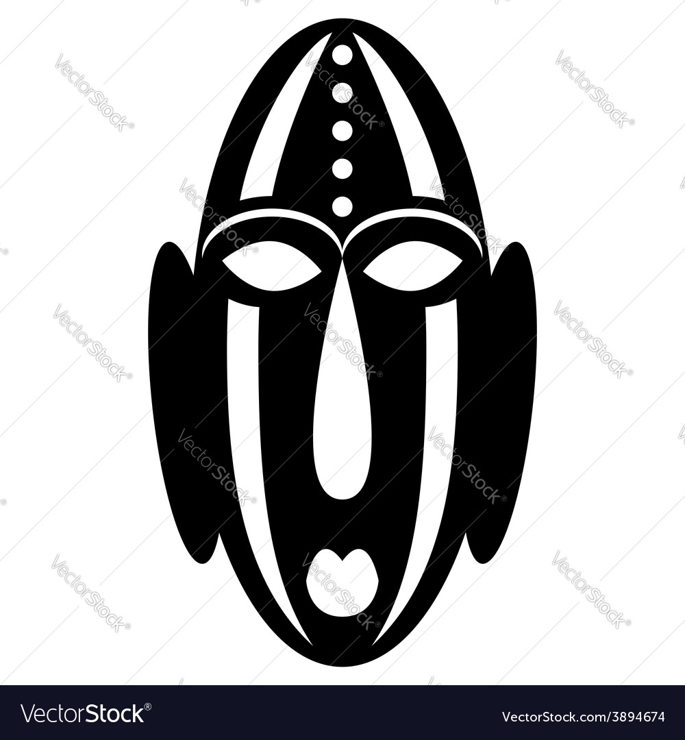 african masks tribal design royalty free vector image