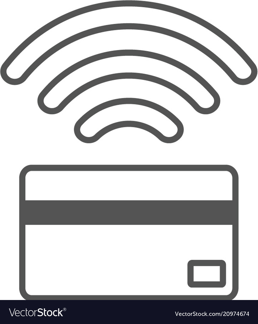 Contactless payment icon near-field communication