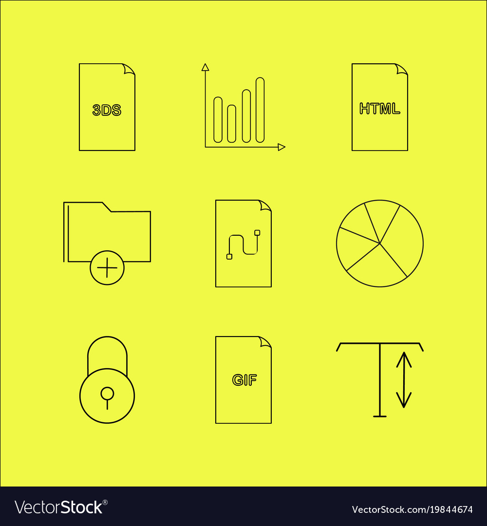 Dateien und Ordner lineare Icon setzen einfache Umriss