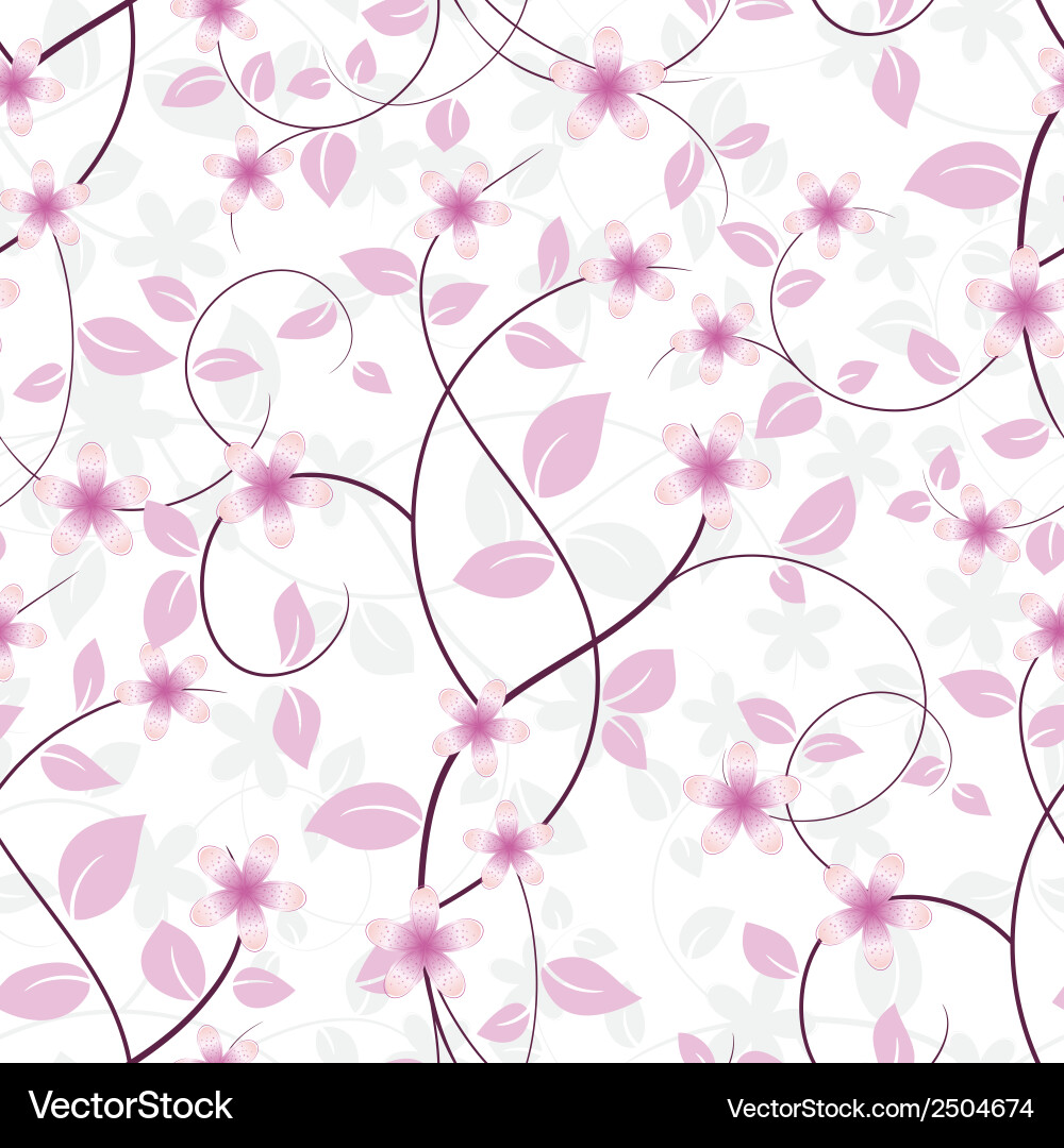 Flower seamless pattern Royalty Free Vector Image