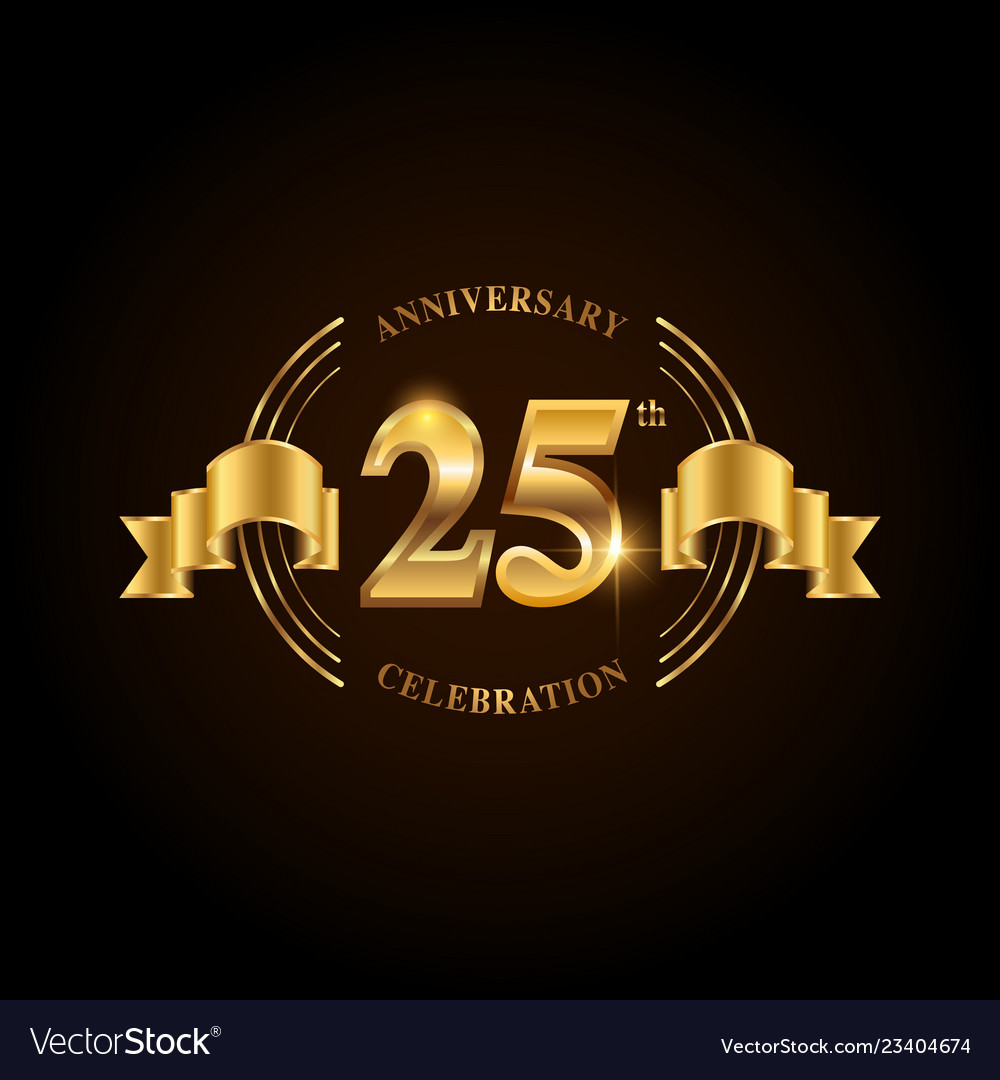 Golden 25th Anniversary Celebration Emblem