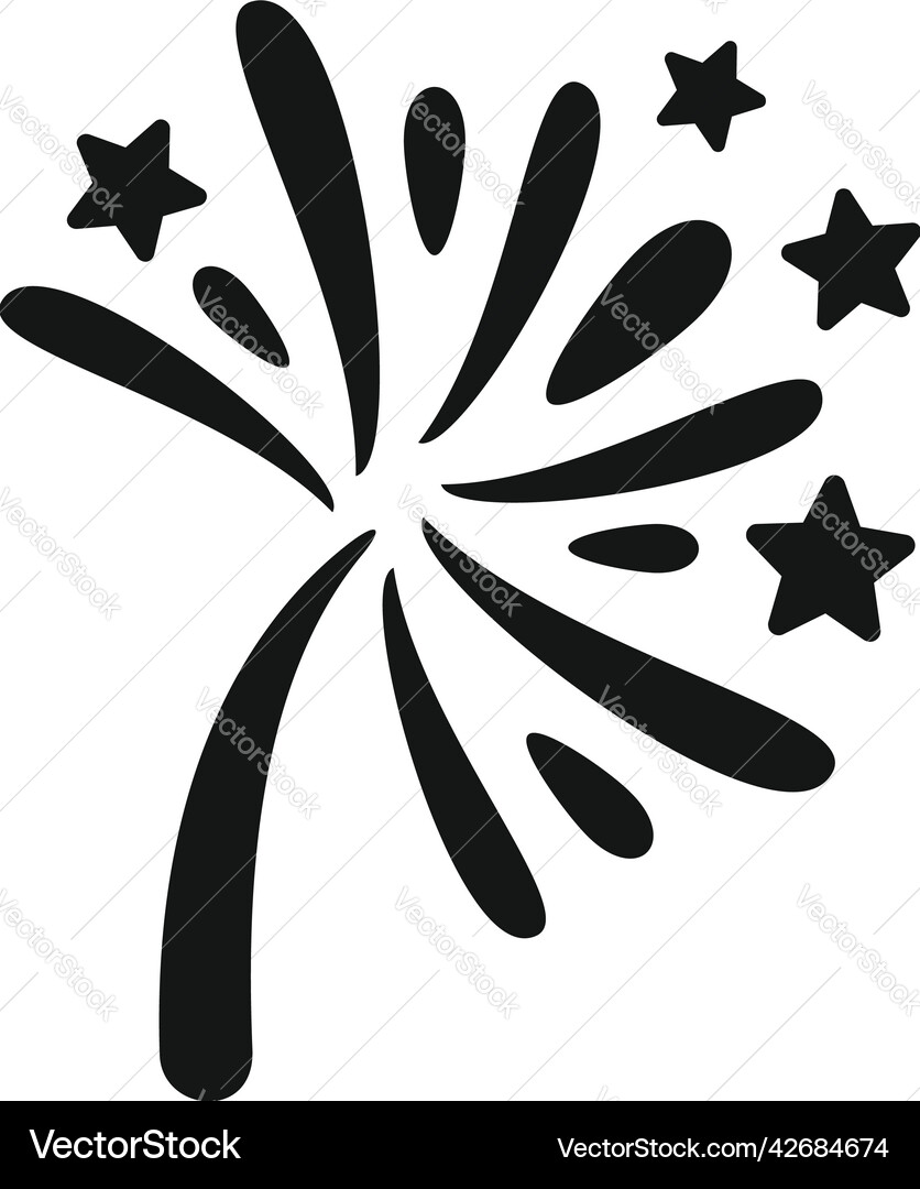 Shape firework icon simple carnival event Vector Image