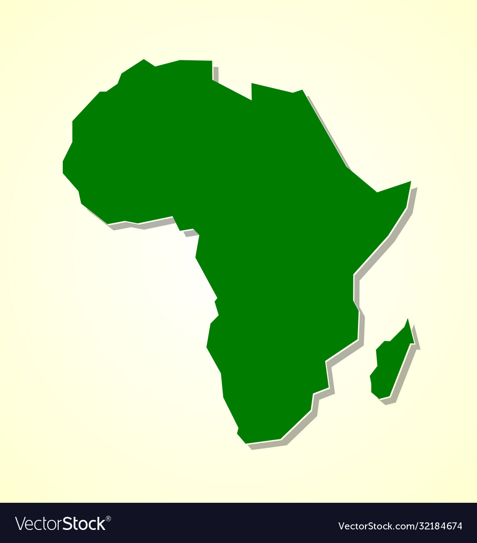 Simple not detailed shape africa continent Vector Image