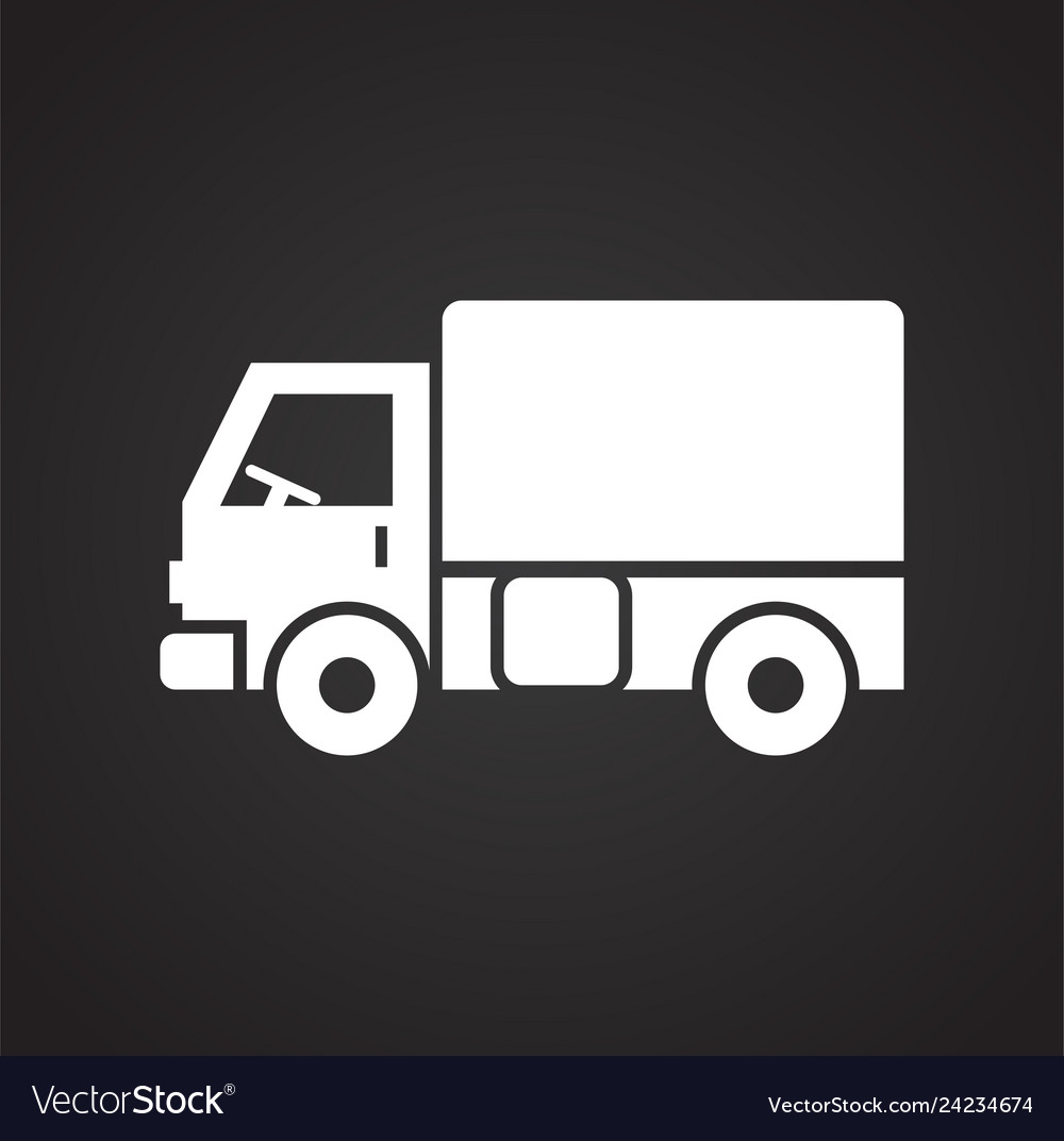 Truck icon on background for graphic and web Vector Image