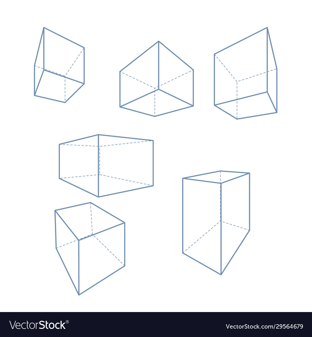 3d Linienwürfel und Parallelepipeds