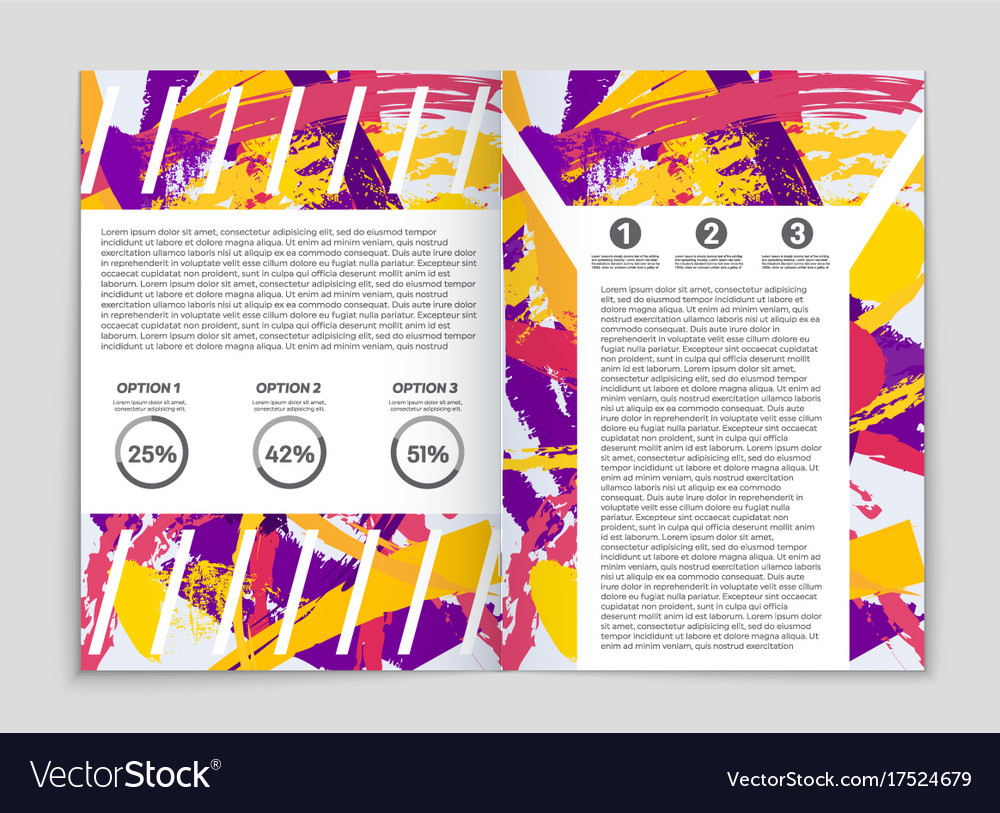 Abstract layout background set for art