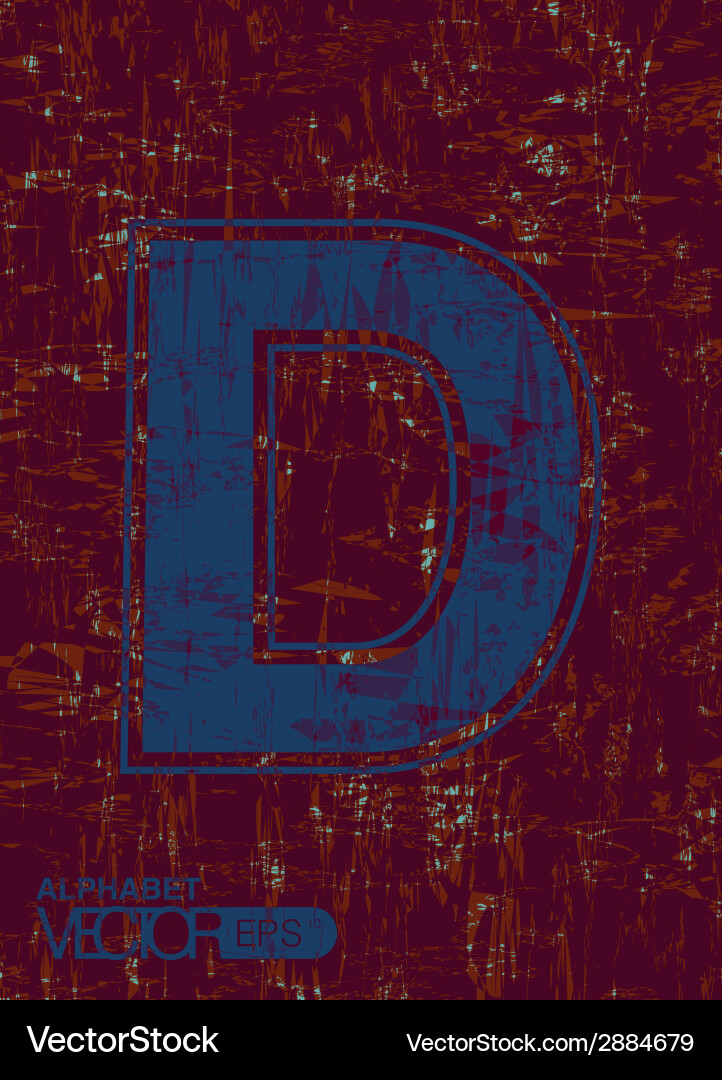 Alphabet d Royalty Free Vector Image - VectorStock