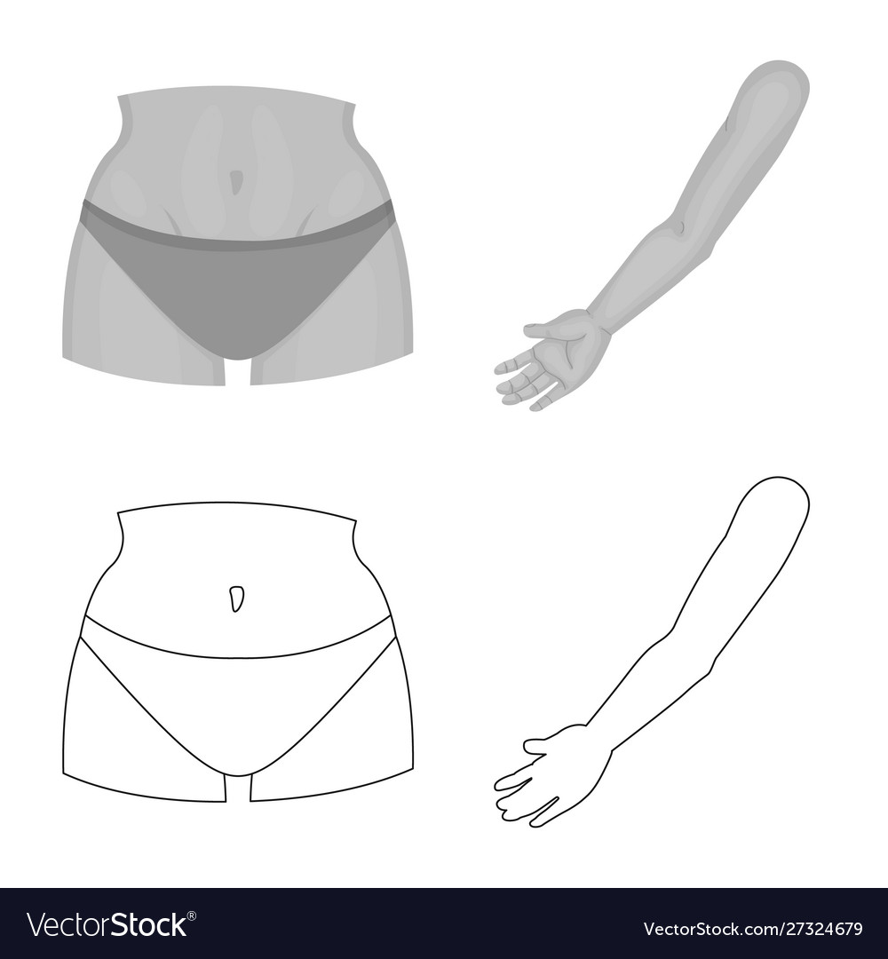 Design body and part icon set