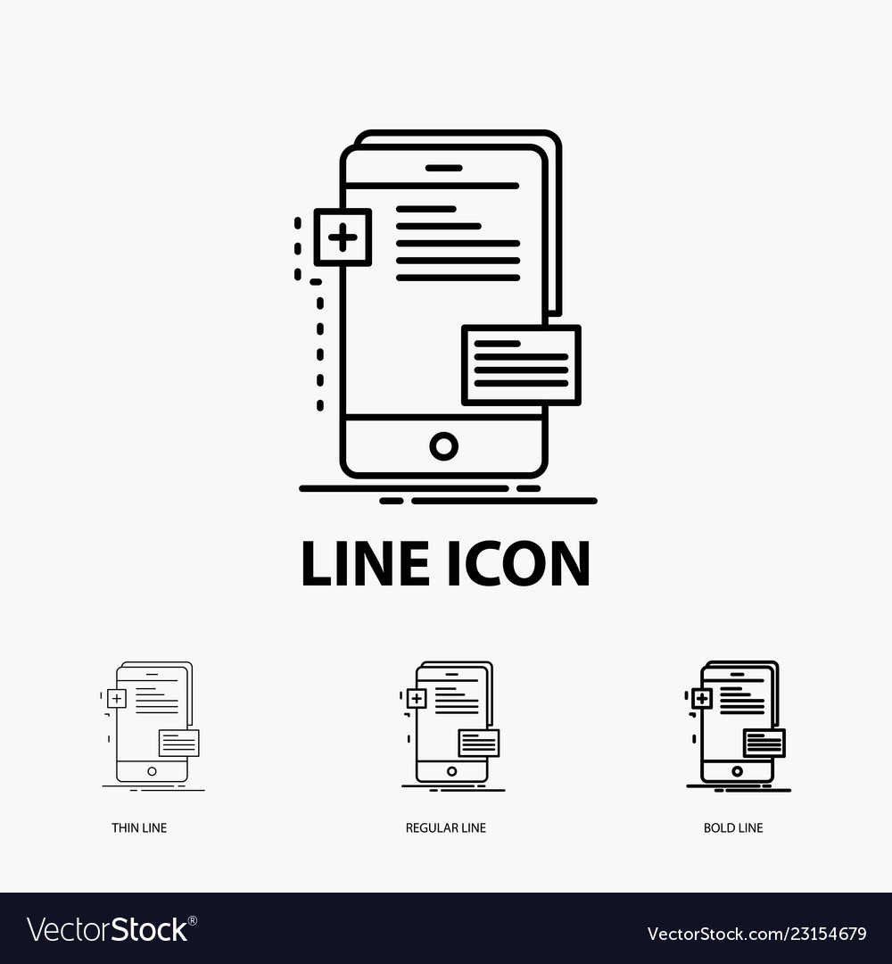 Frontend interface mobile phone developer icon vector image Frontend interface mobile phone developer icon