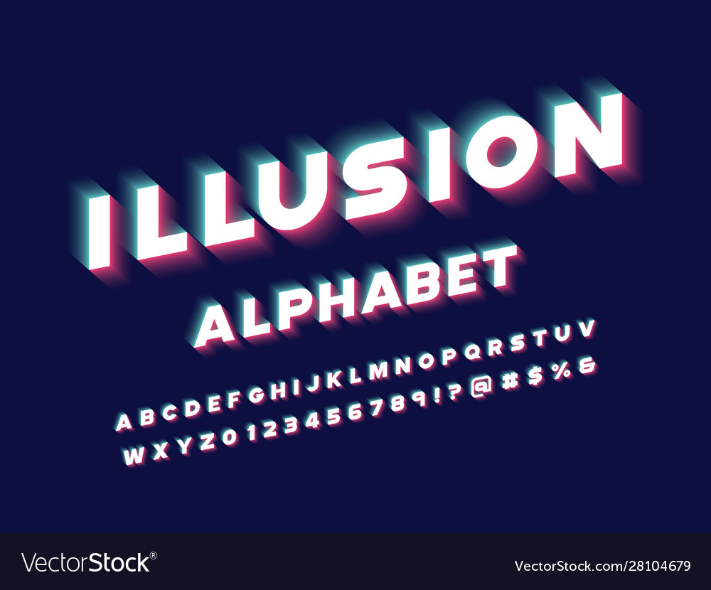 Glitch font Royalty Free Vector Image - VectorStock