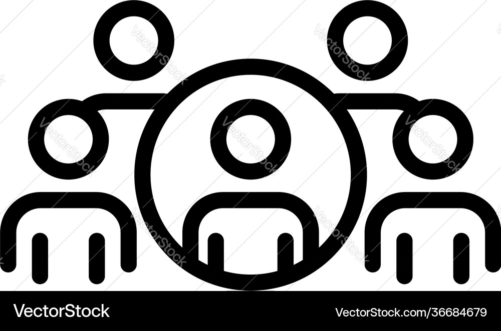 Group target audience icon outline style Vector Image