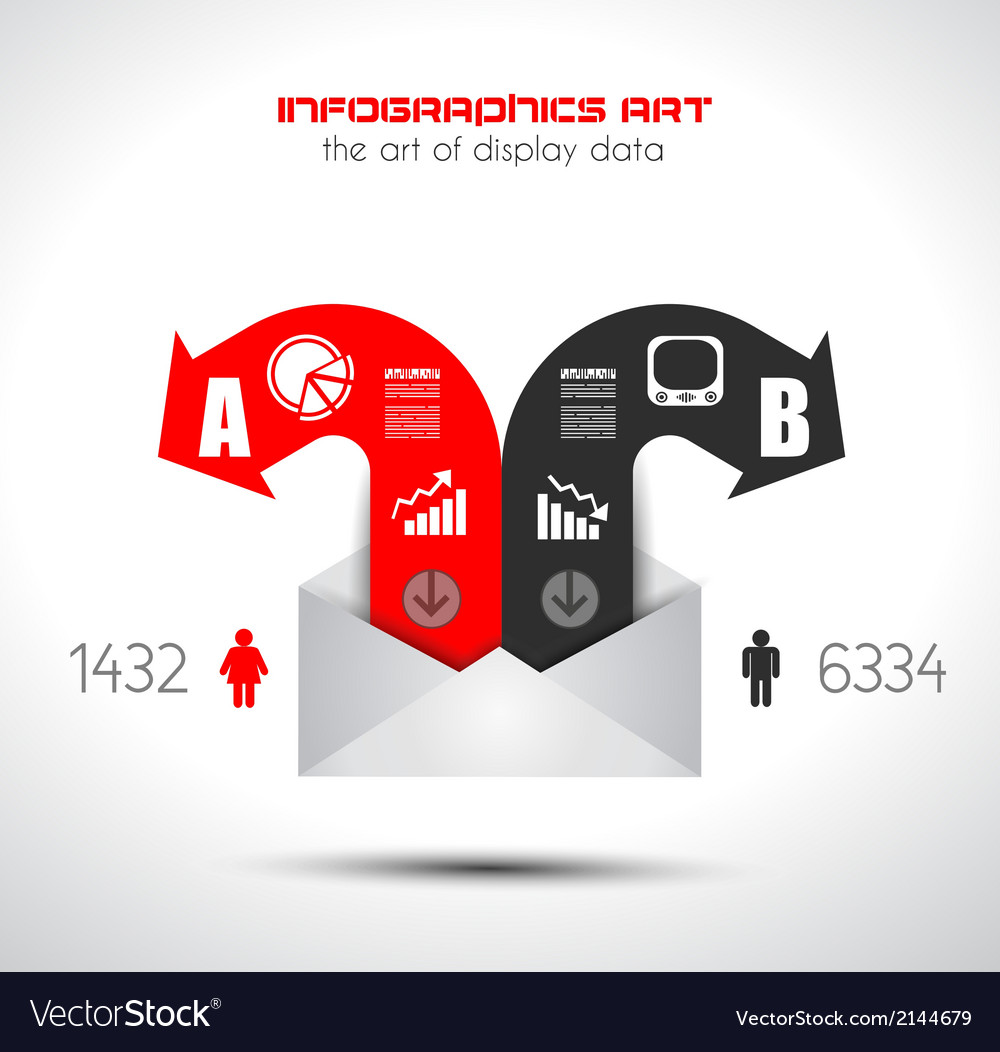 Infographics concept to display your data Vector Image