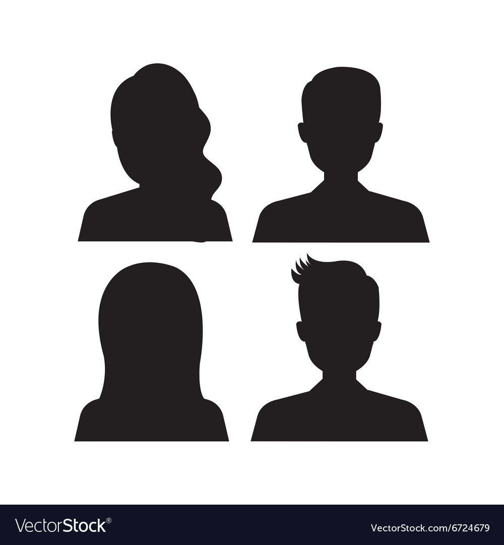 Young people avatar silhouette
