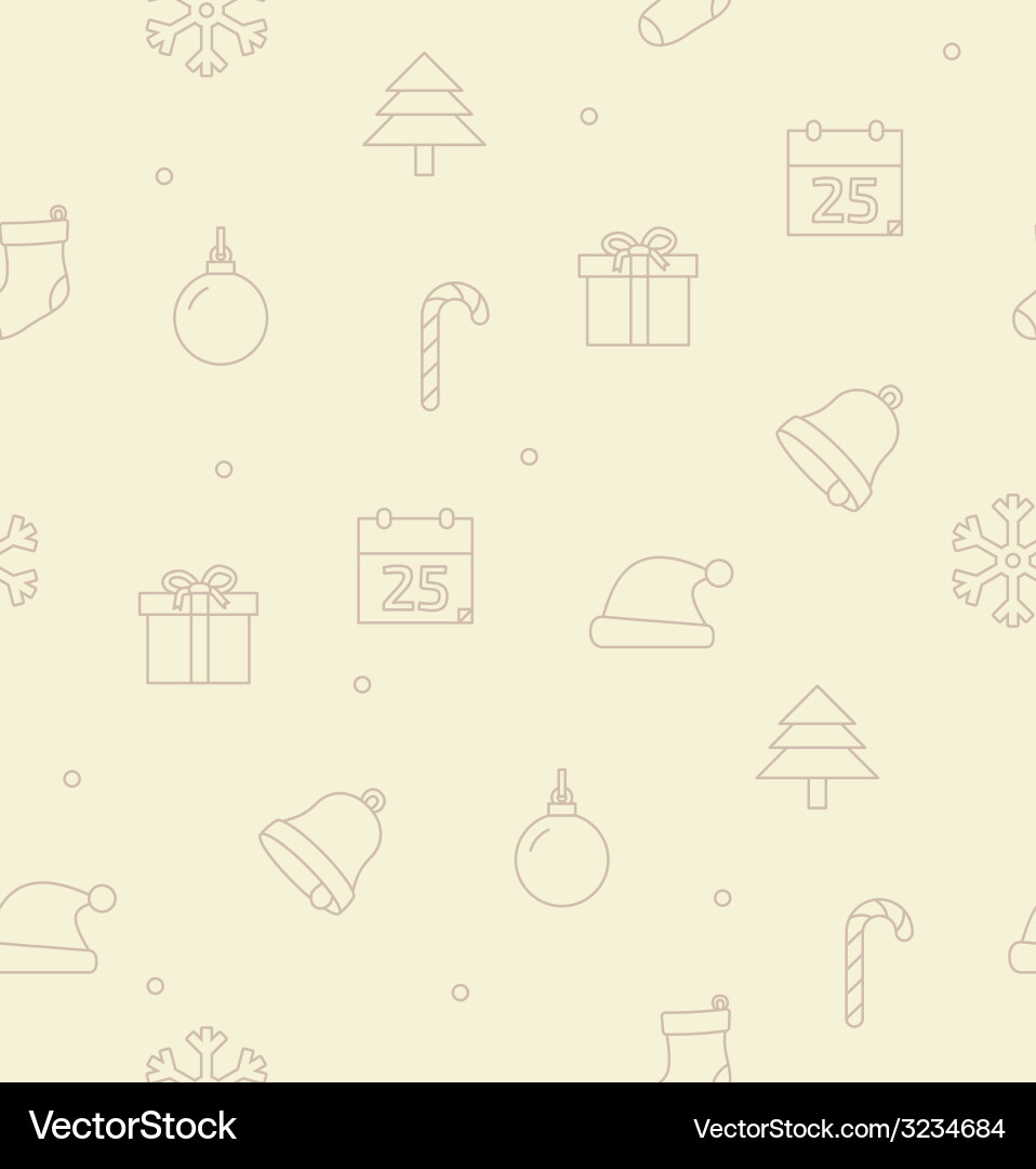 Christmas seamless pattern Royalty Free Vector Image