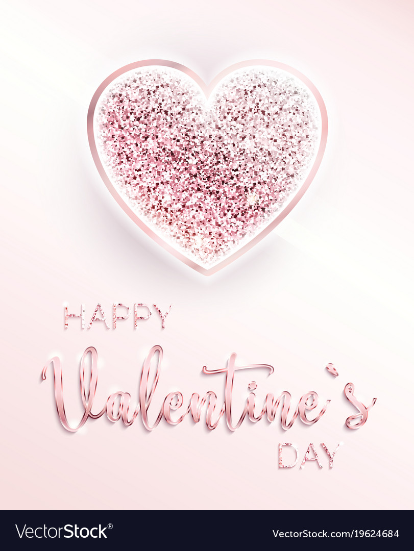 Happy valentines day romantic design card