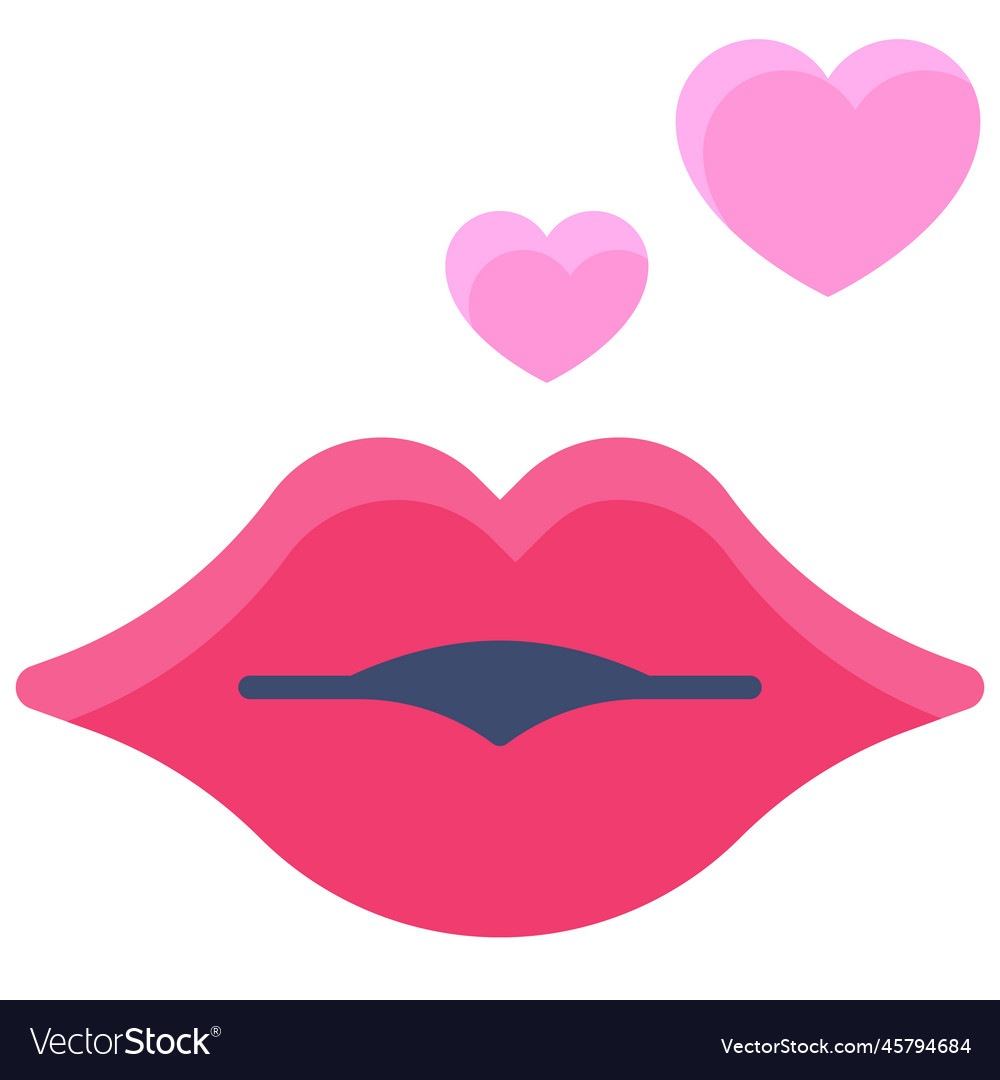 Lip icon valentines day related