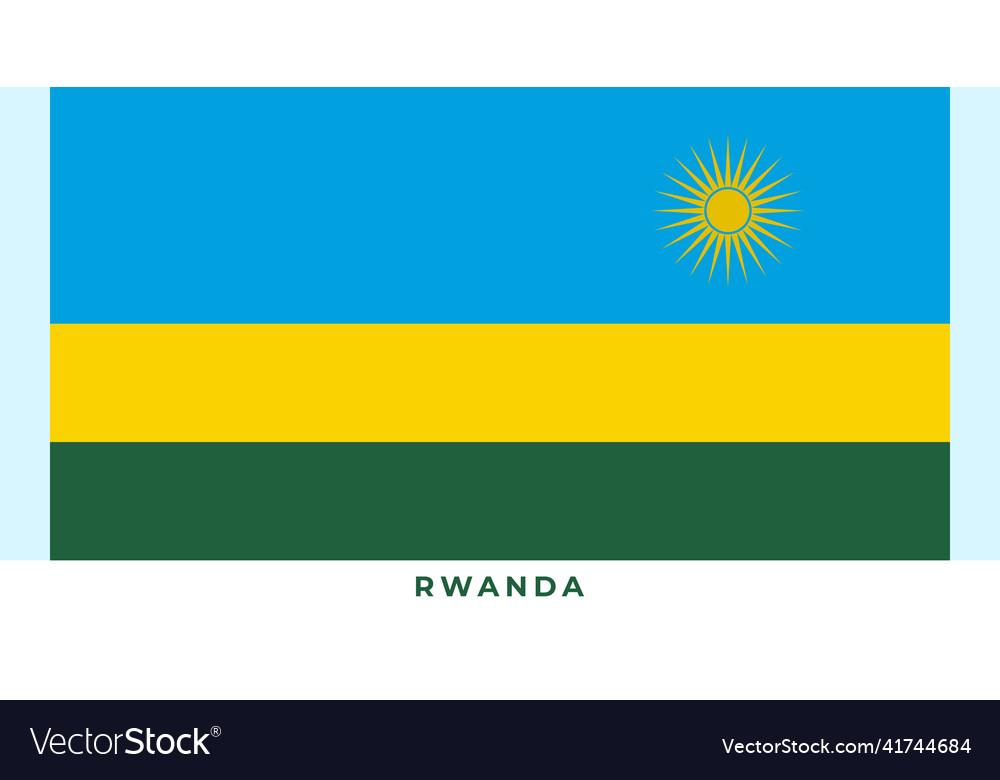 National flag of rwanda vector image National flag of rwanda