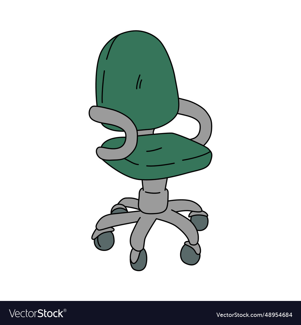 Office chair in cartoon style