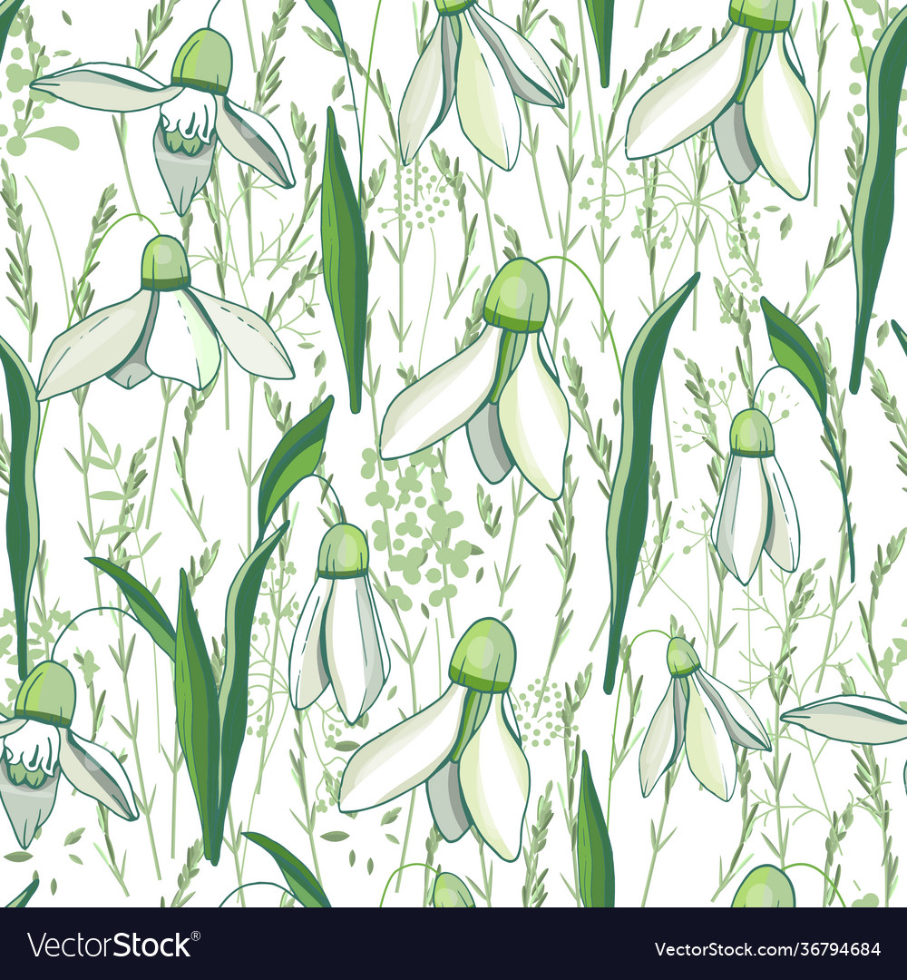 Nahtloses Muster mit verschiedenen niedlichen Blumen vector image Nahtloses Muster mit verschiedenen niedlichen Blumen