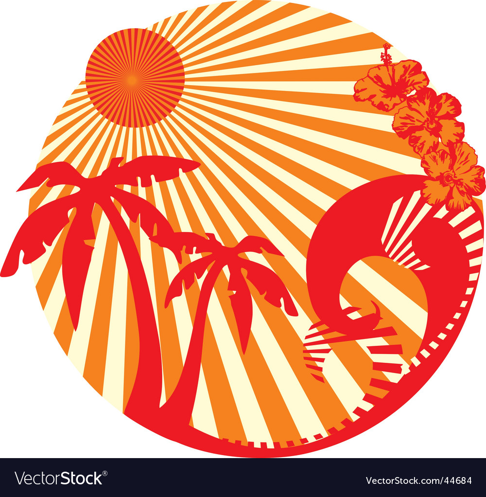 Tropical island Royalty Free Vector Image - VectorStock