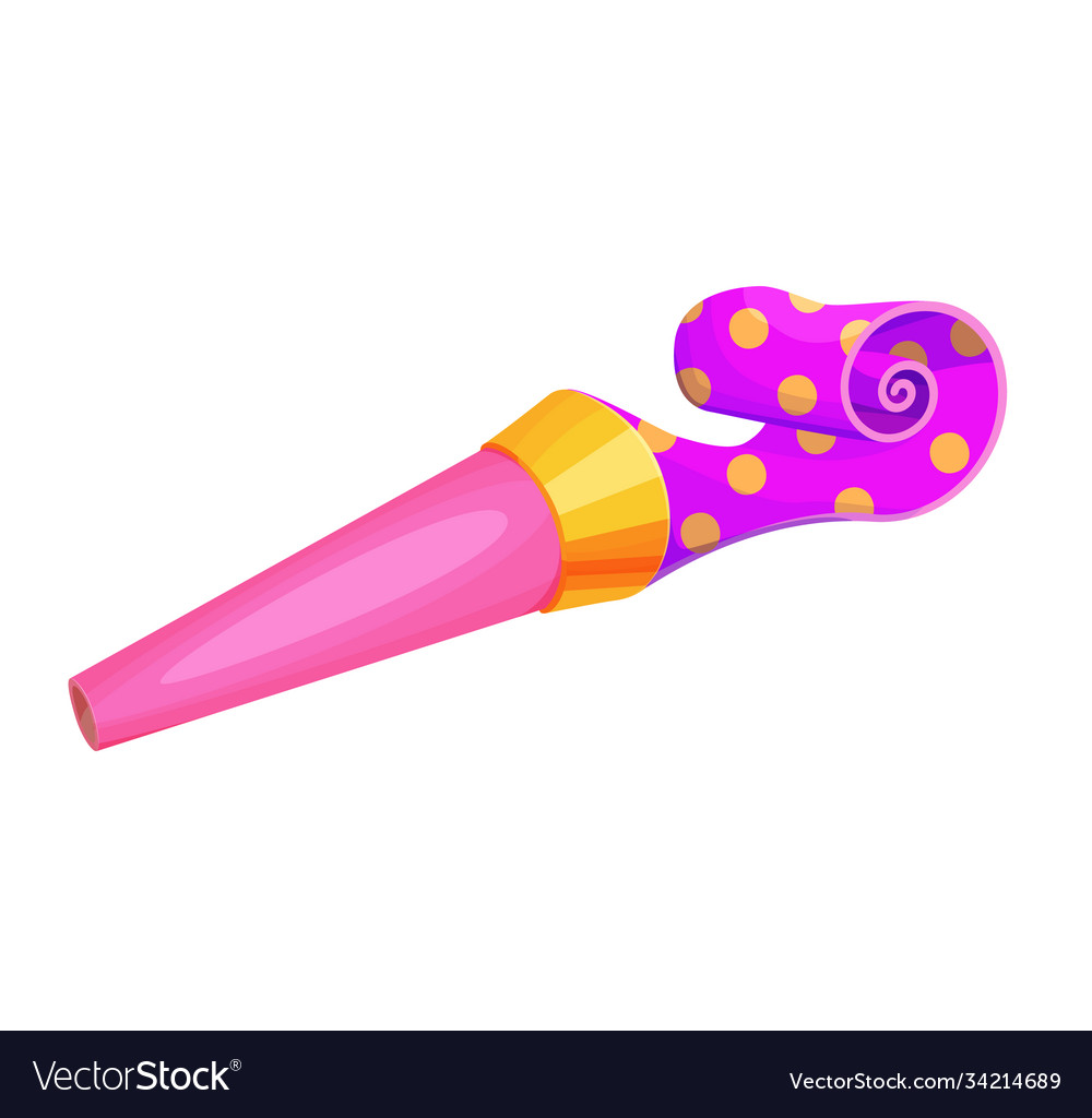 Birthday party whistle Royalty Free Vector Image