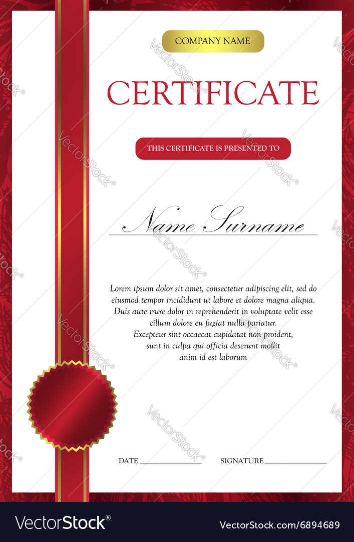 Certificate and diploma template