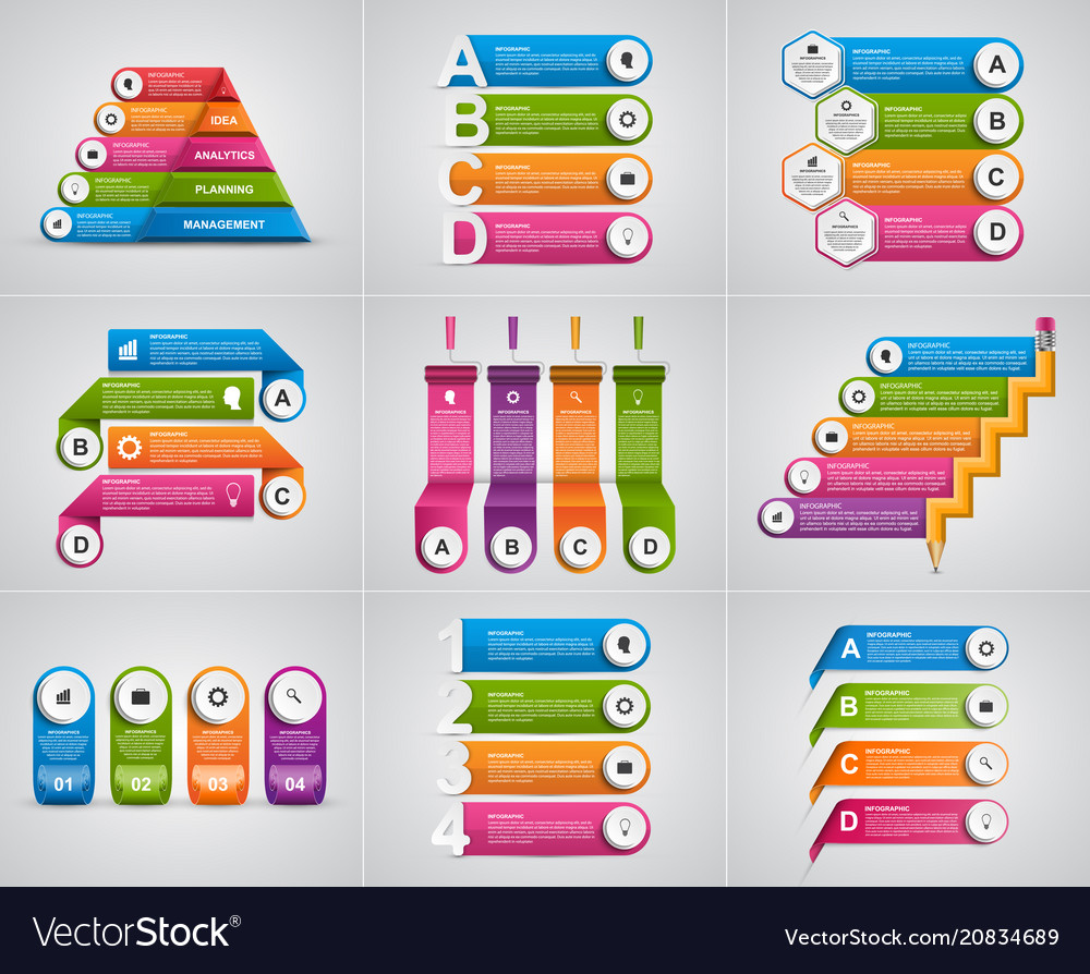 Collection infographics design elements