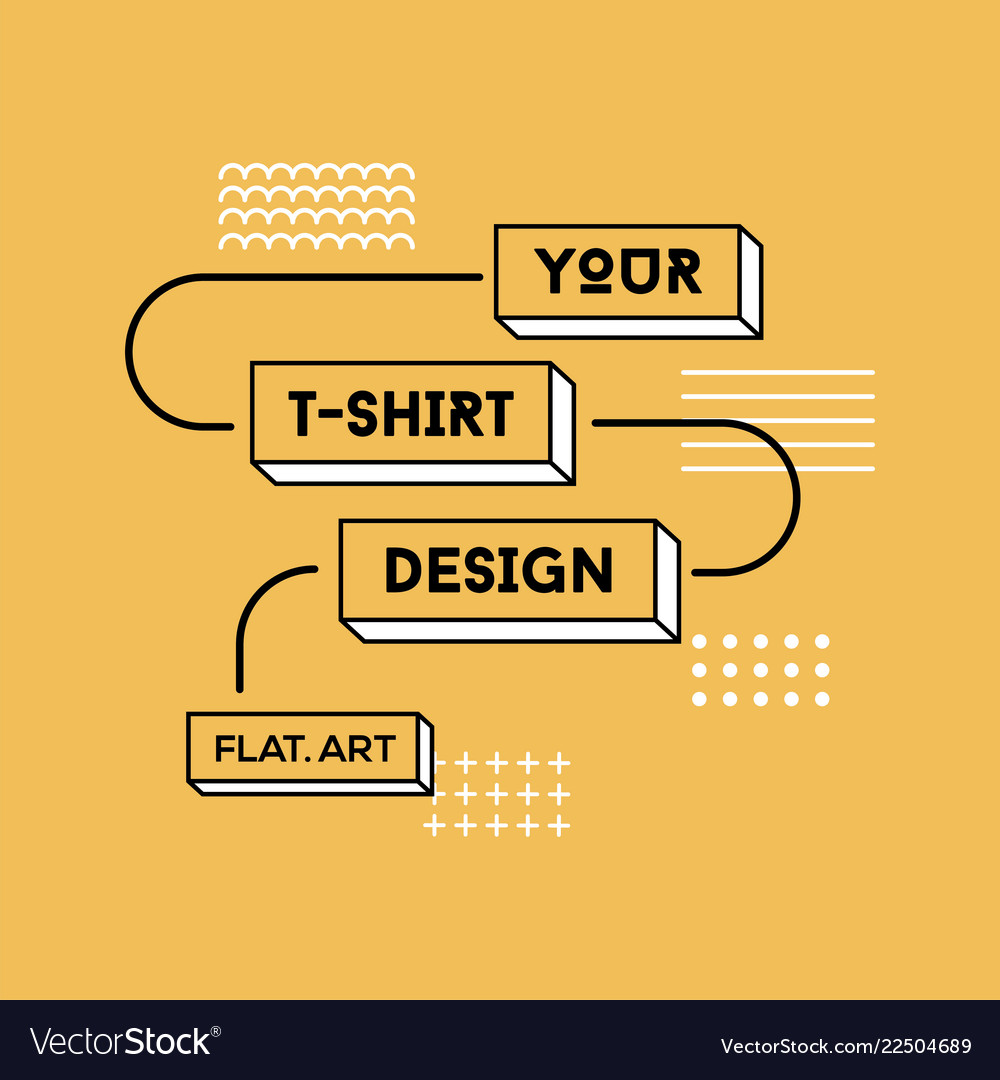 Color flat t-shirt print design